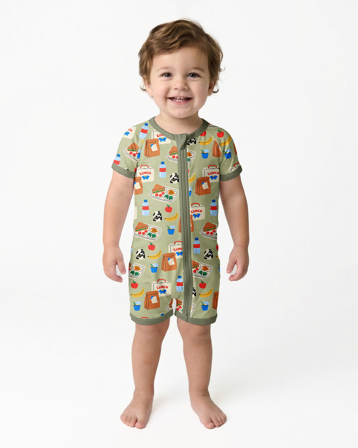 Happy School Lunch Bamboo Shorty Zippy