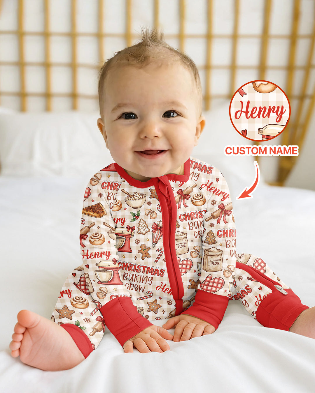 Christmas Baking Crew Bamboo Convertible Zippy