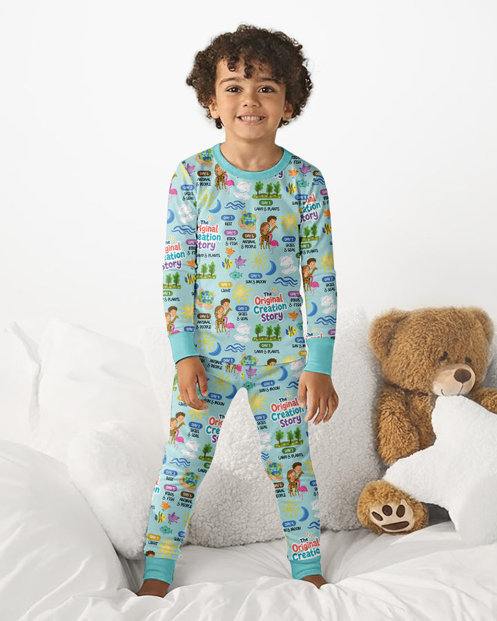 Template Bamboo Two Piece Long Sleeve Pyjamas Set