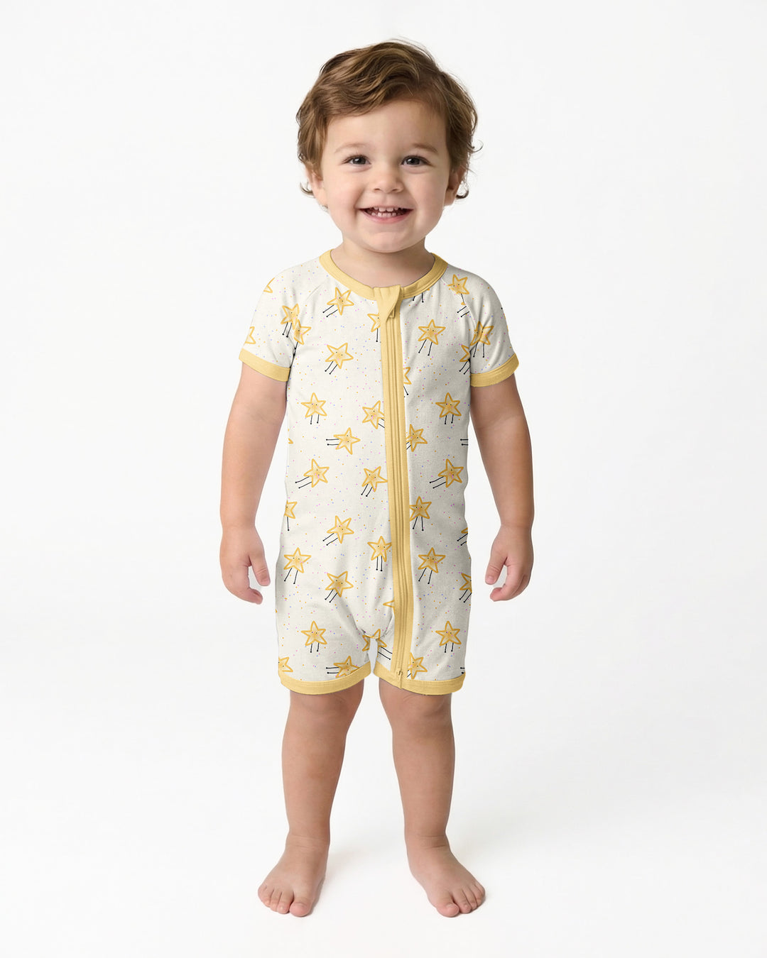Happy Little Stars Family Matching Bamboo Shorty Zippy