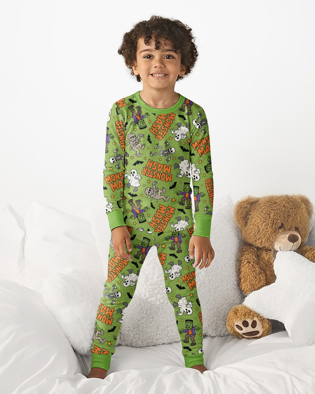 Monster Mash Halloween Bamboo Two Piece Long Sleeve Pajama Set