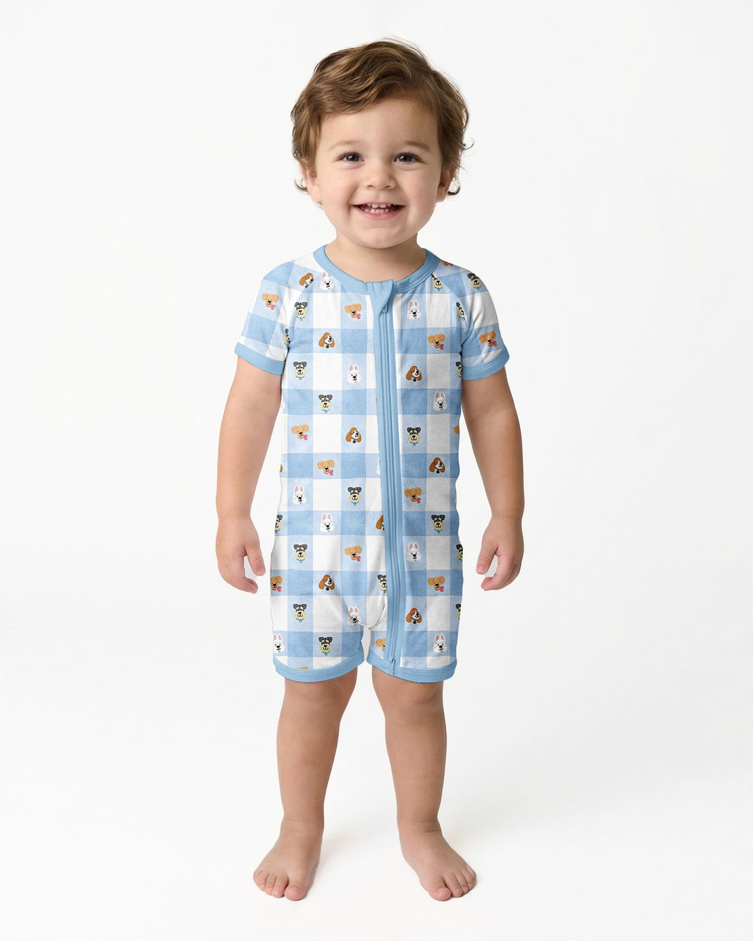 Plaid Pals Family Matching Bamboo Shorty Zippy