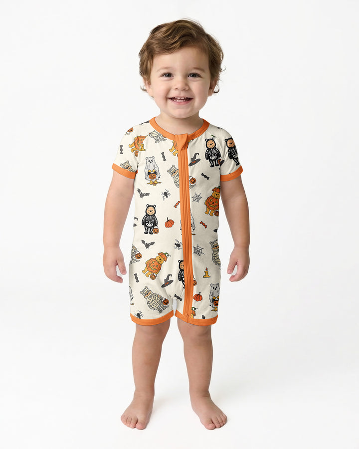 Retro Trick Or Treat Bamboo Shorty Zippy