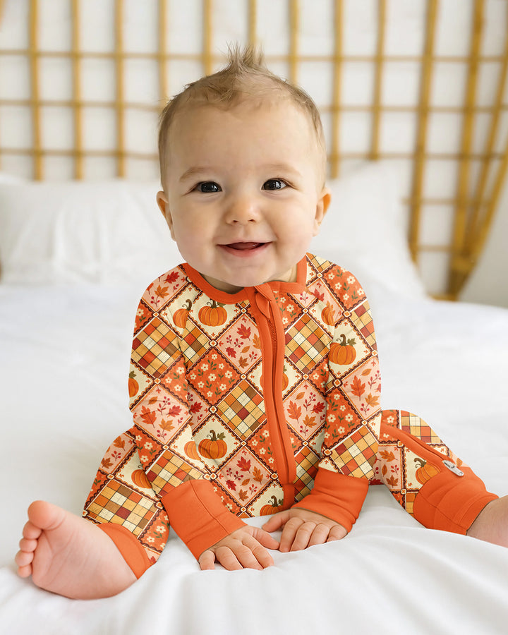 Fall Vintage Patchwork Bamboo Convertible Zippy