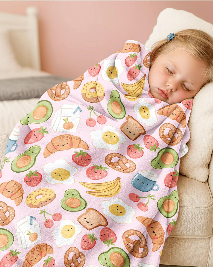 Breakfast Buddies Family Matching Bamboo Blanket