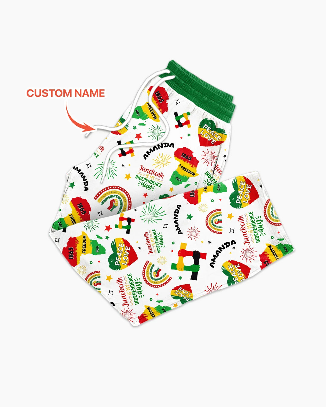 Custom Name Juneteenth Is My Independence Day Bamboo Men's Pajama Set