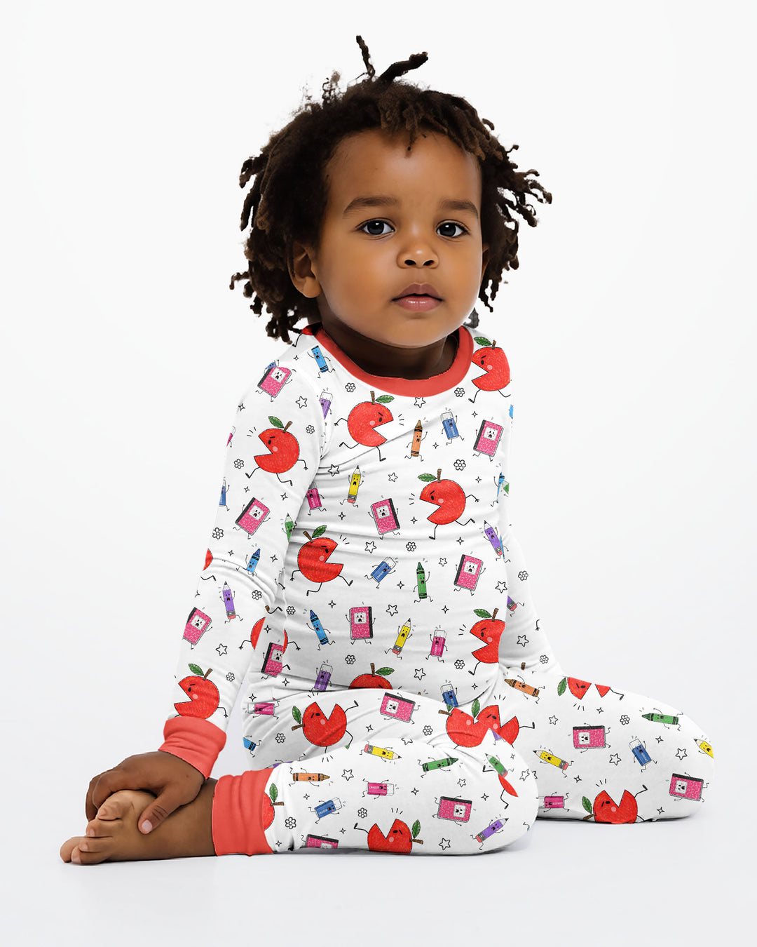 Back To School Chasing Bamboo Two Piece Long Sleeve Pajama Set