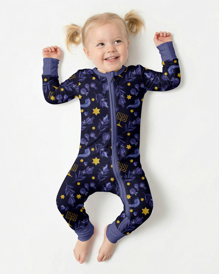 Rosh Hashanah Night Family Matching Bamboo Convertible Zippy