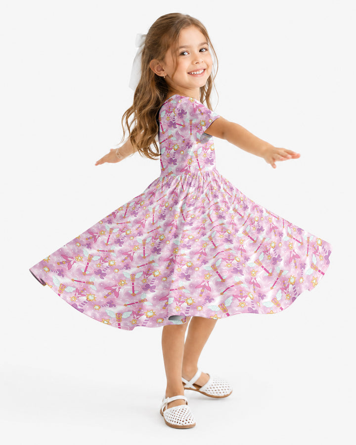 Kawaii Magical Girl Wand Bamboo Twirl Dress