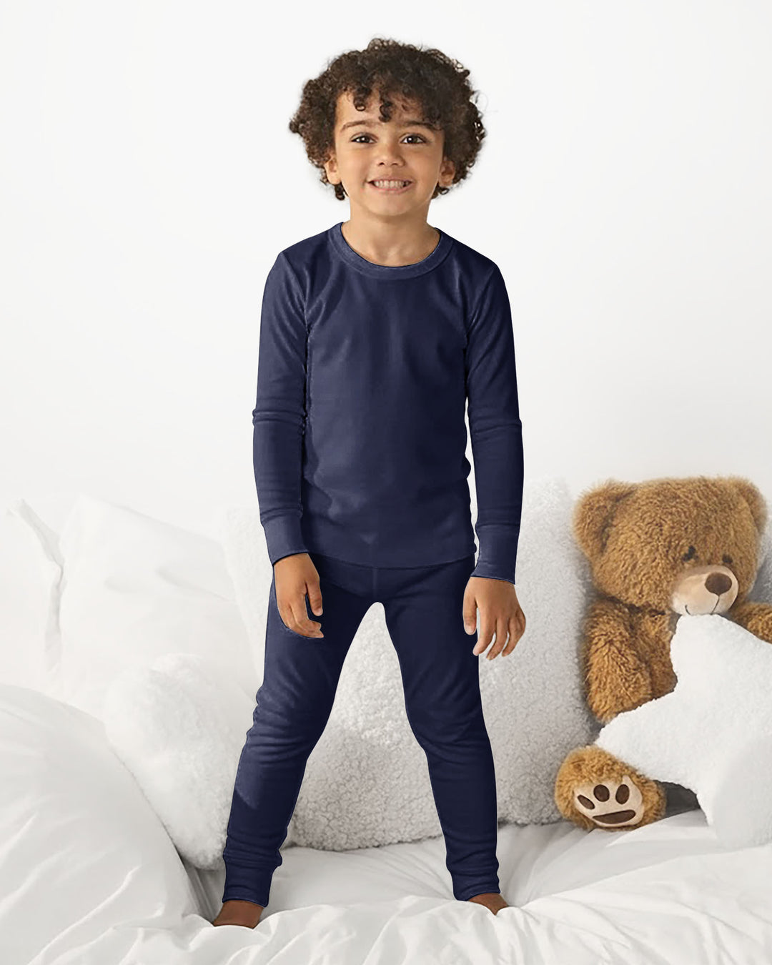 Navy Bamboo Two Piece Pajama Set