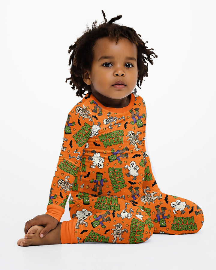 Monster Mash Halloween Bamboo Two Piece Long Sleeve Pajama Set