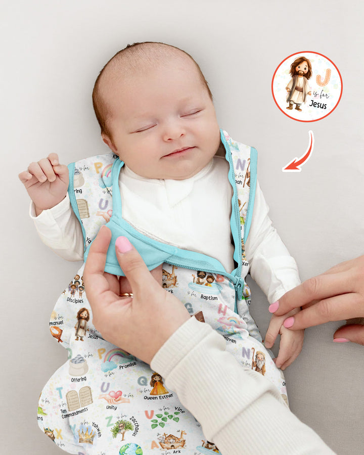 Bible ABC Alphabet Bamboo Sleep Bag