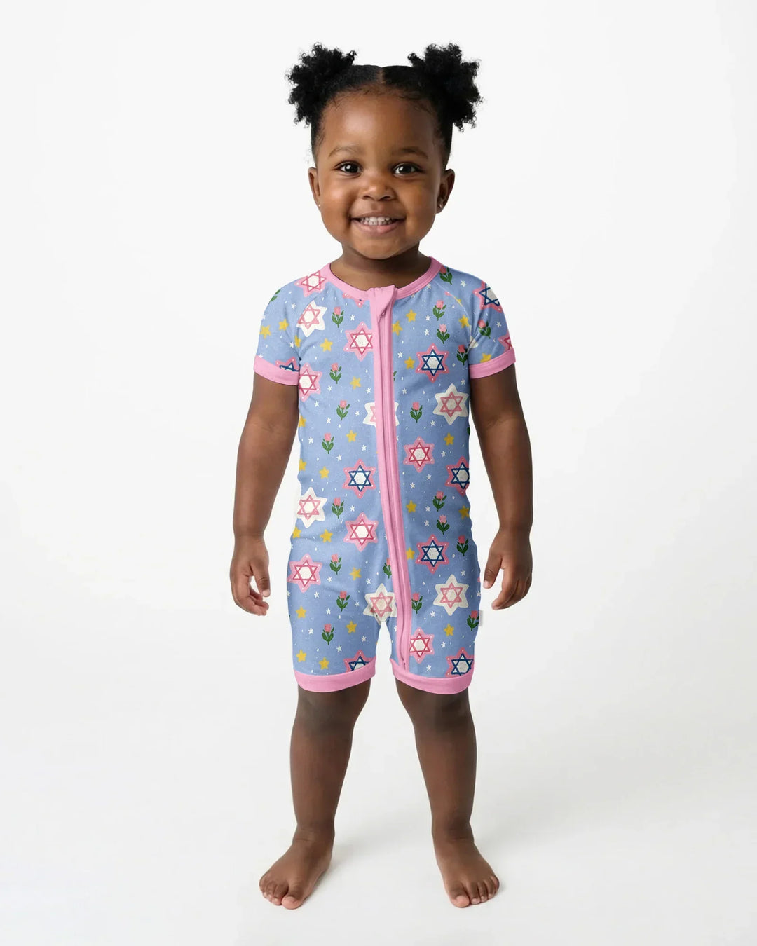 Starry Bloom Blessings Family Matching Bamboo Shorty Zippy