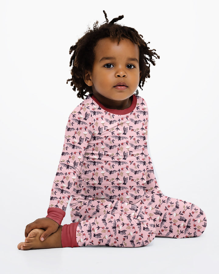 Fruit Bats Bamboo Two Piece Long Sleeve Pajama Set