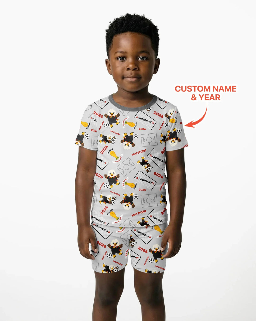 My First World Cup Bamboo Two Piece Short Sleeve Shorts Pajama Set