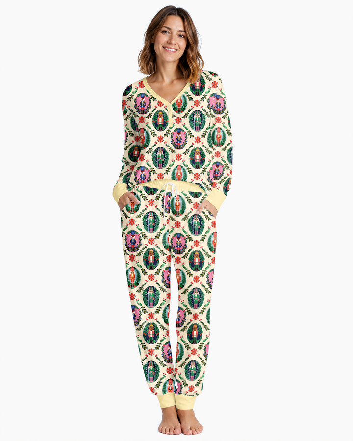 Whimsical Nutcracker Bamboo Women Pajama Set
