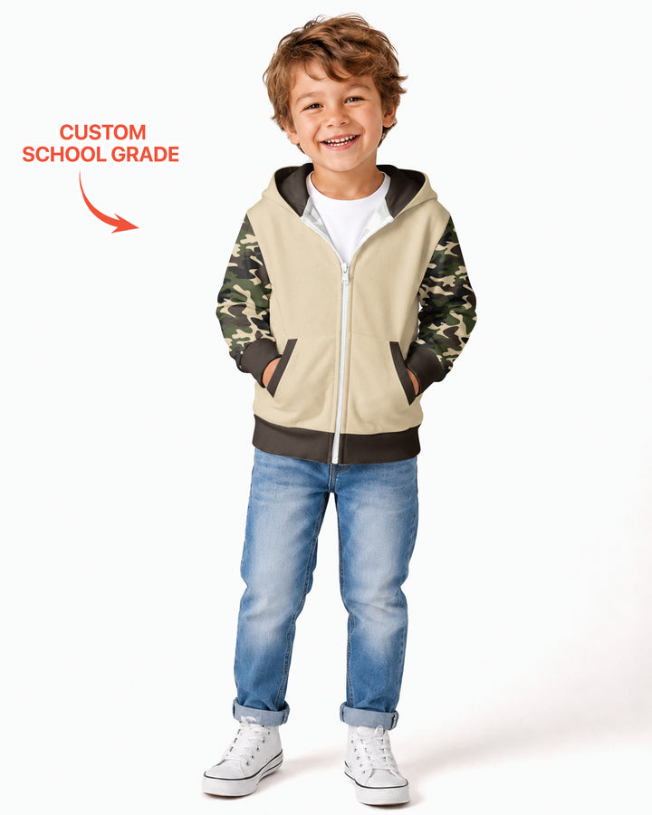 Back To School Monster Truck Dino Bamboo Zip Hoodie
