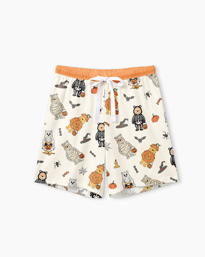 Retro Trick Or Treat Bamboo Women Short Sleeve Short Pajama Set