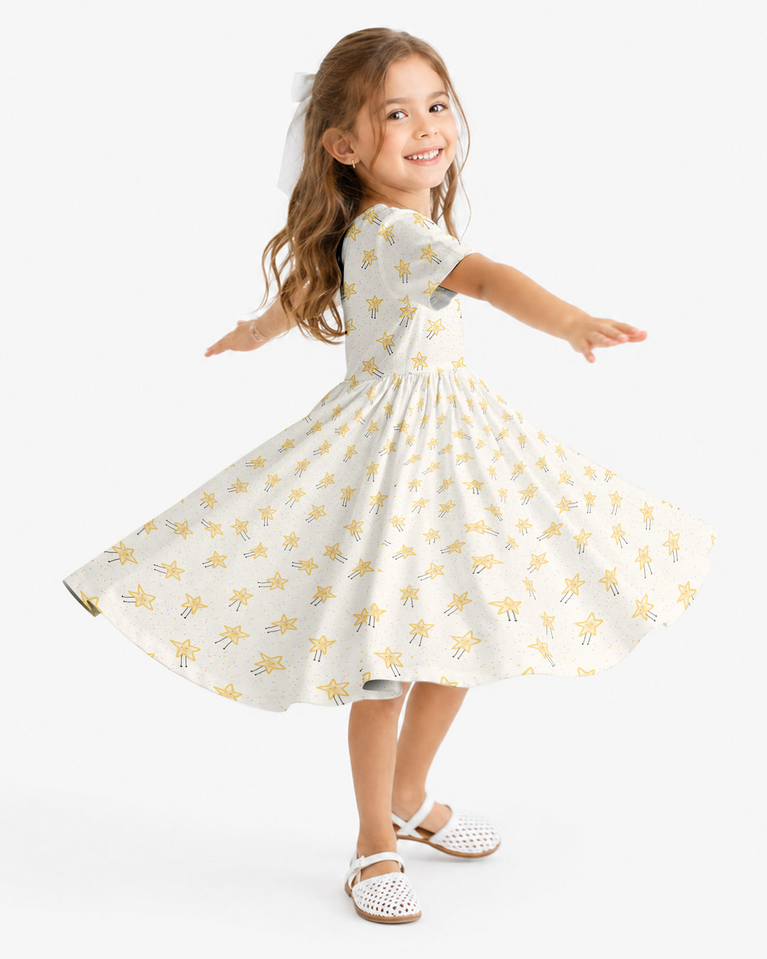 Happy Little Stars Family Matching Bamboo Twirl Dress