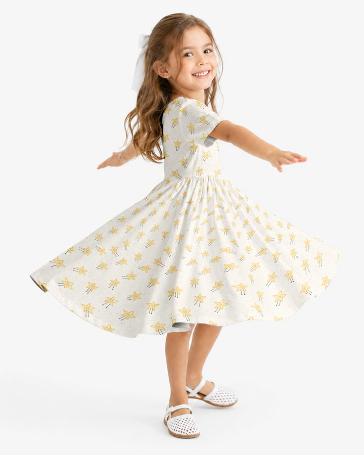 Happy Little Stars Family Matching Bamboo Twirl Dress