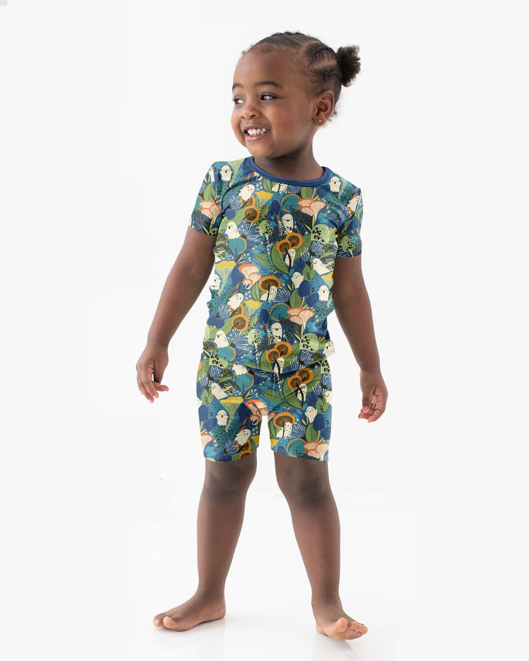 Ghost Forest Bamboo Two Piece Short Sleeve Shorts Pajama Set