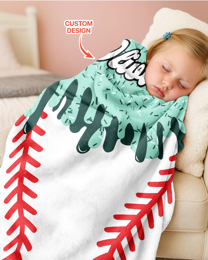 Icecream Drip Scale Bamboo Blanket