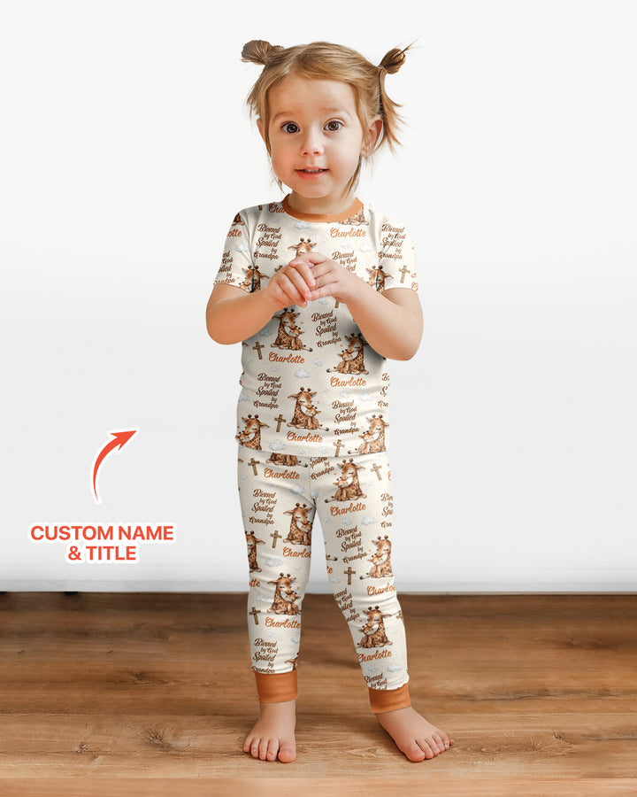 CUSTOM Template Bamboo Two Piece Short Sleeve Pyjamas Set