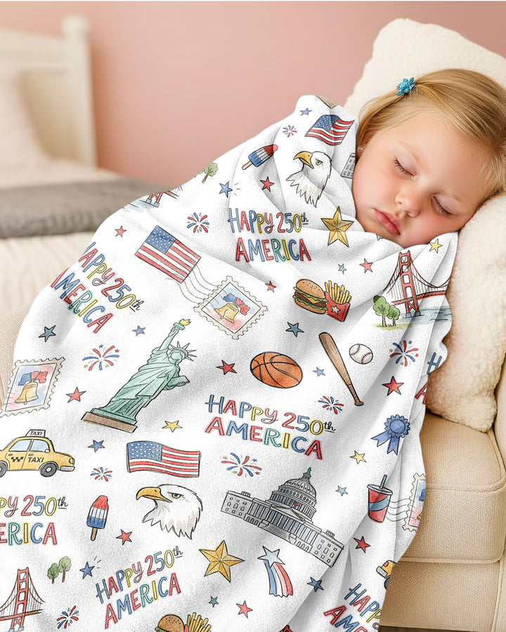 America 250 Celebration Bamboo Blanket