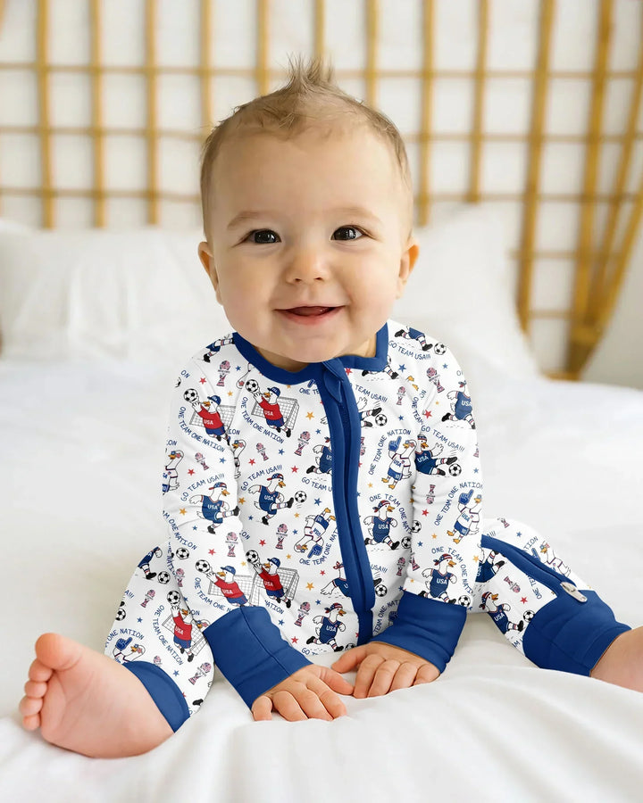 USA Soccer Goose Family Matching Bamboo Convertible Zippy