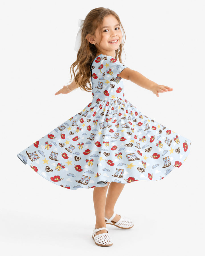 Cowboy Story Bamboo Twirl Dress