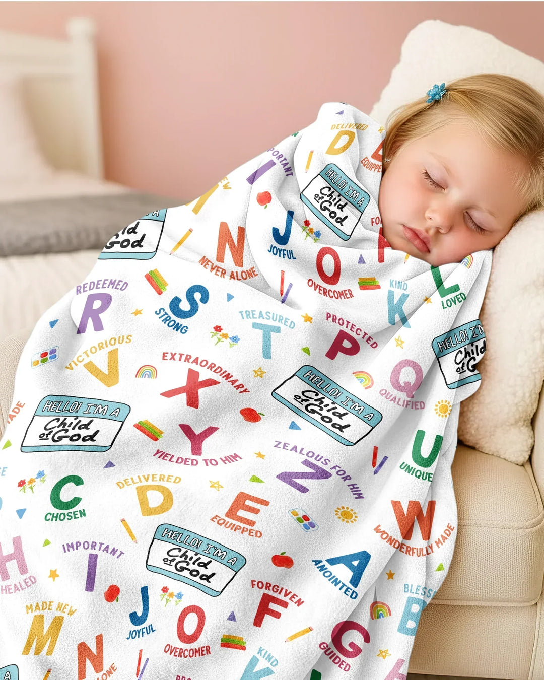 I'm A Child Of God ABCs Bamboo Blanket