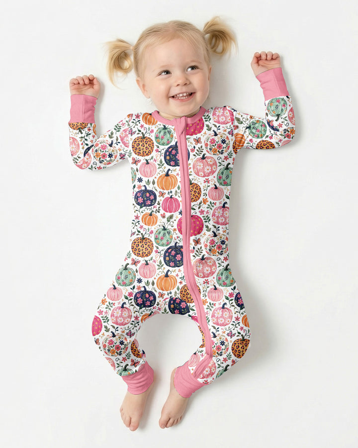Floral Pumpkin Bamboo Convertible Zippy