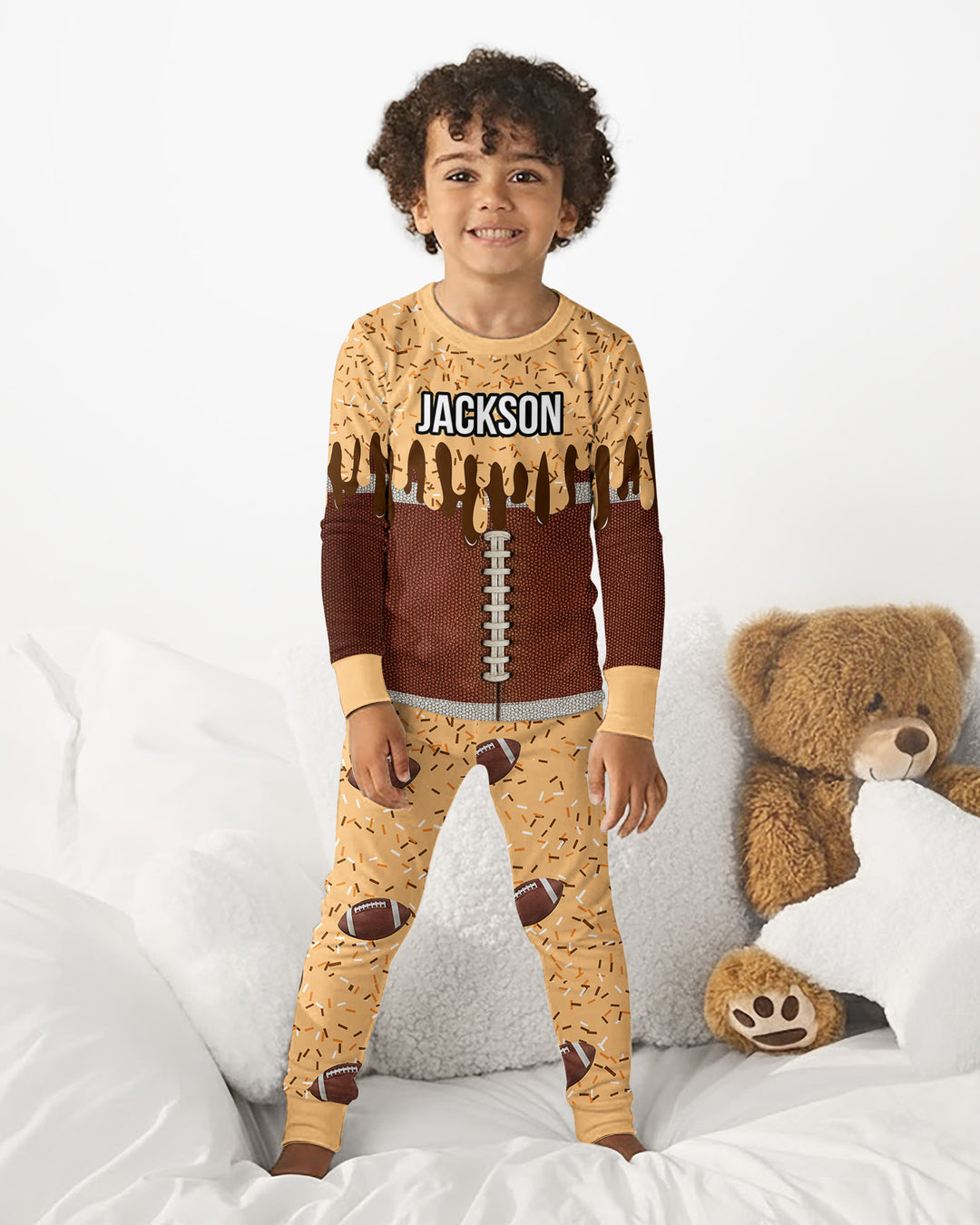 Icecream Drip  Bamboo Two Piece Long Sleeve Pajama Set