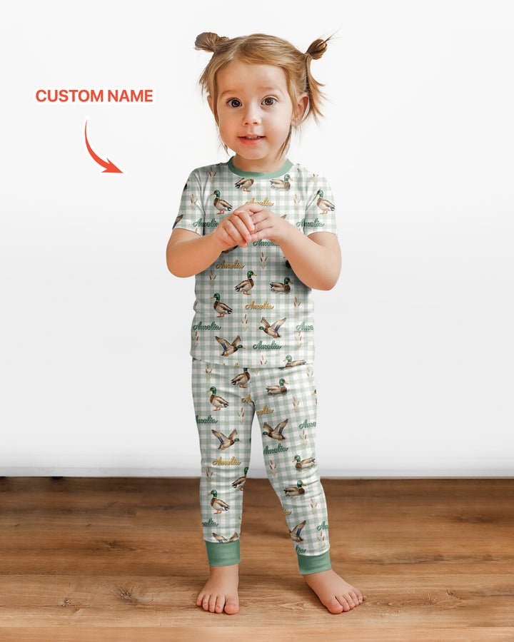 CUSTOM Template Bamboo Two Piece Short Sleeve Pyjamas Set