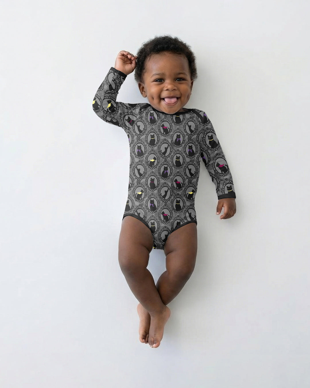 Midnight Cat Parade Bamboo Bodysuit