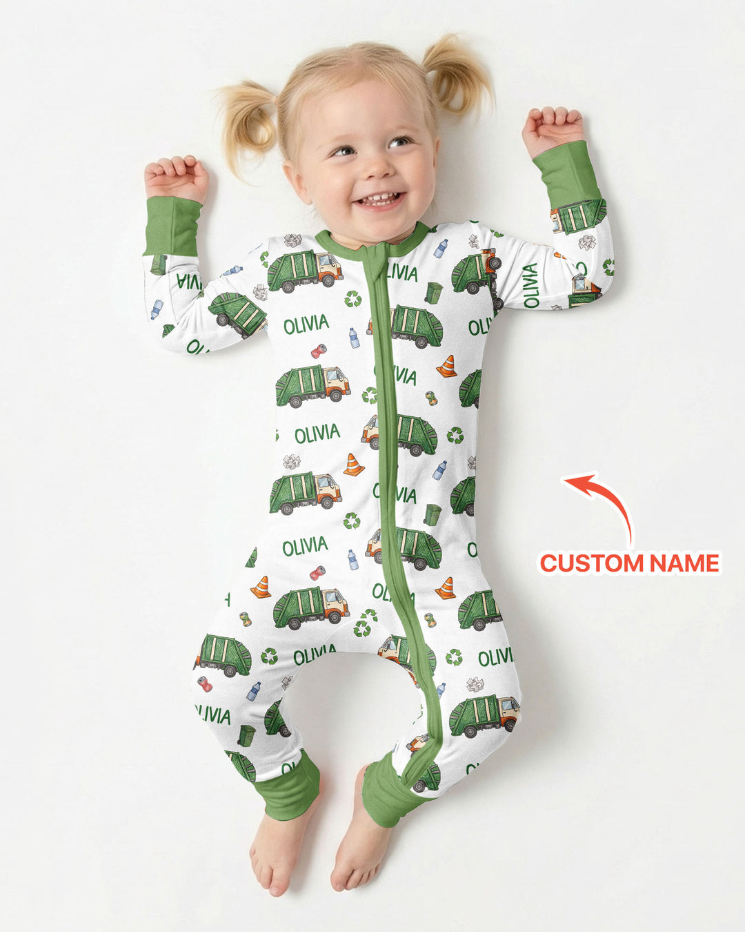 Custom Name Garbage Day Bamboo Convertible Zippy