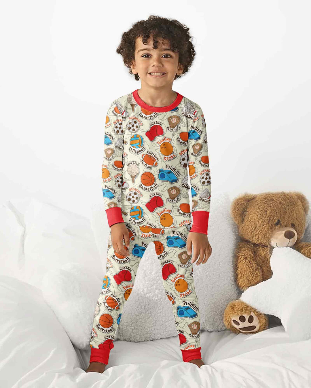 Template Bamboo Two Piece Long Sleeve Pyjamas Set