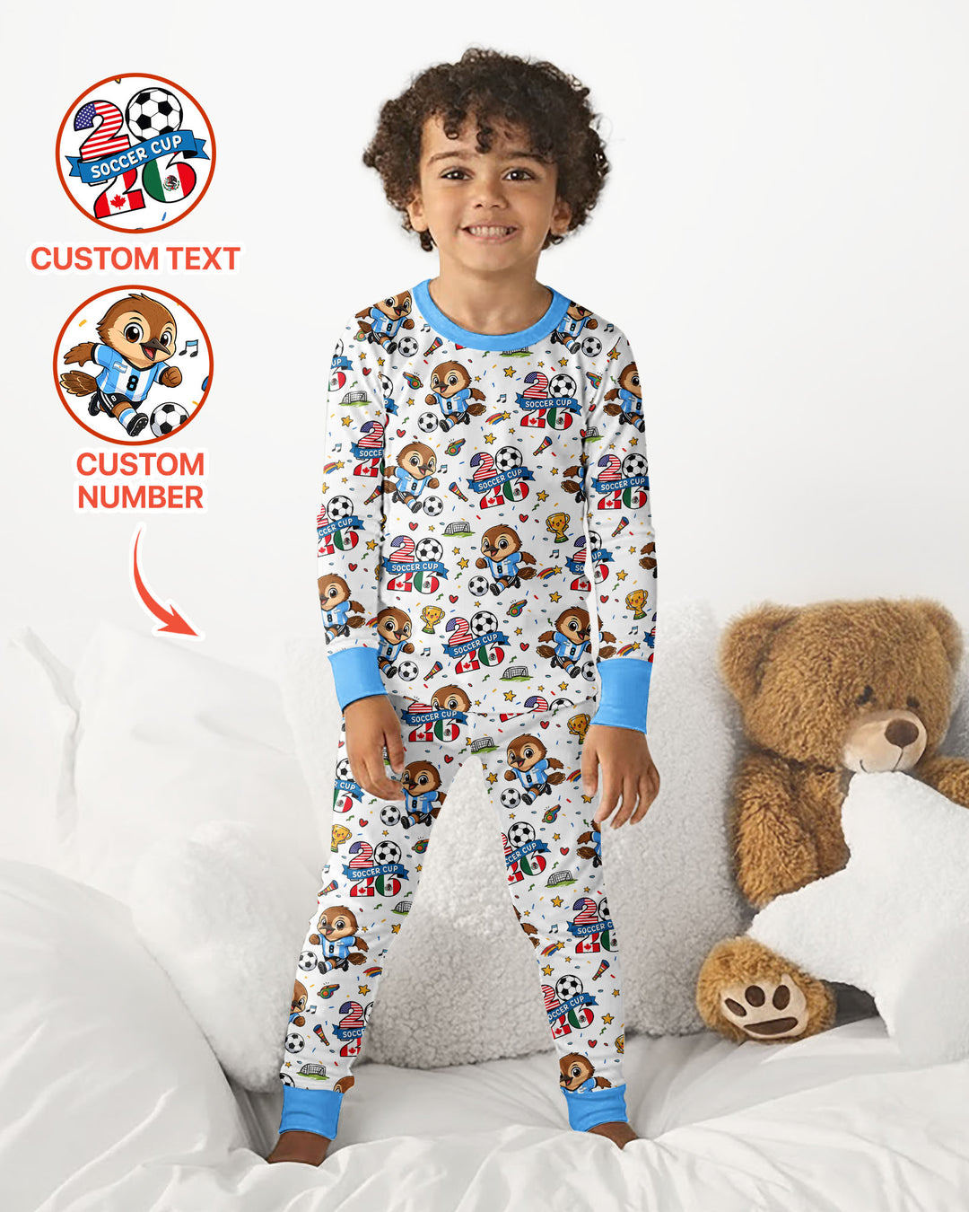 We Are The Champions Soccer Cup 2026 Bamboo Two Piece Long Sleeve Pajama Set
