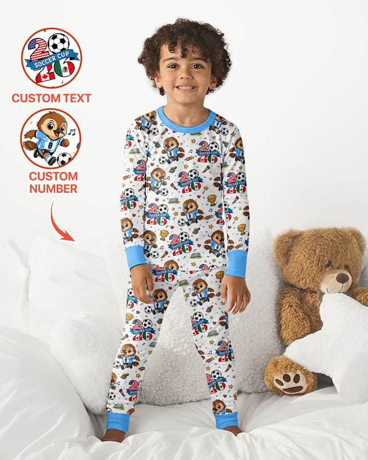 We Are The Champions Soccer Cup 2026 Bamboo Two Piece Long Sleeve Pajama Set