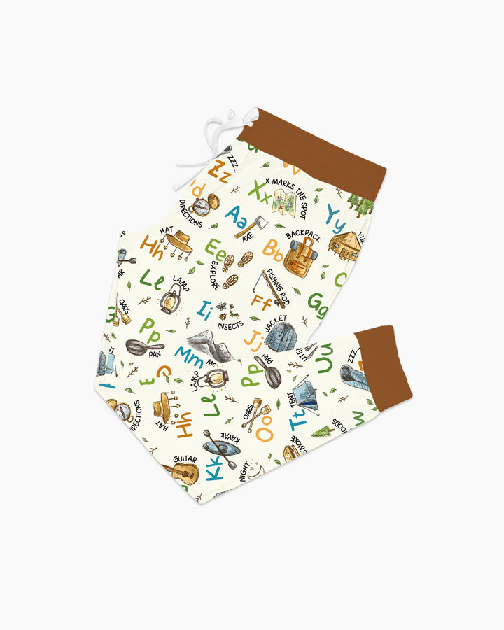 Adventure Alphabet ABCs Summer Camp Bamboo Women Pajama Set