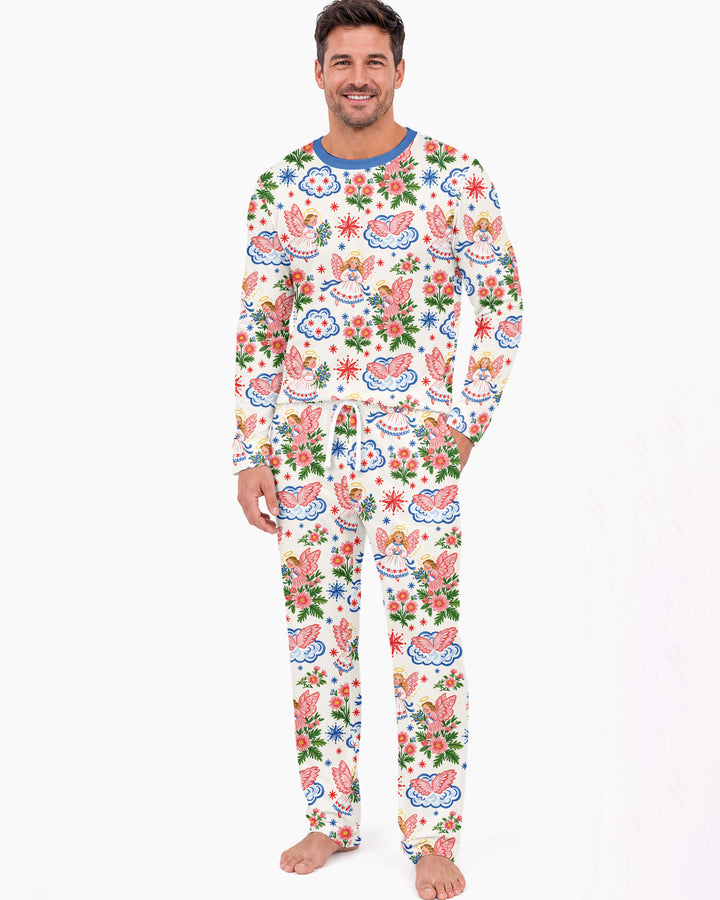 Angel Christmas Bamboo Men's Pajama Set