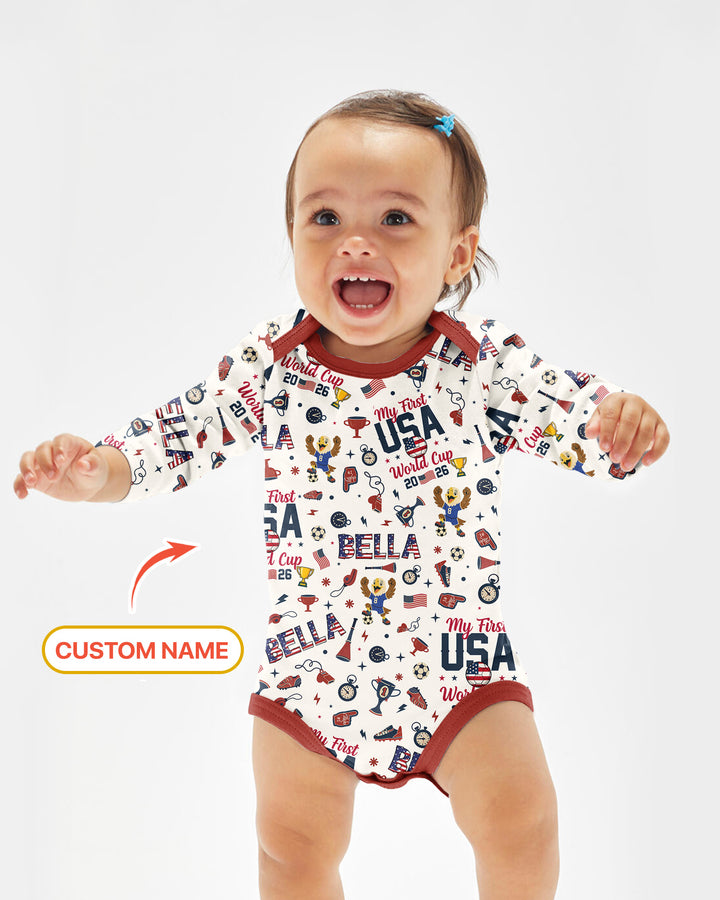 My First Soccer Cup 2026 Bamboo Bodysuit