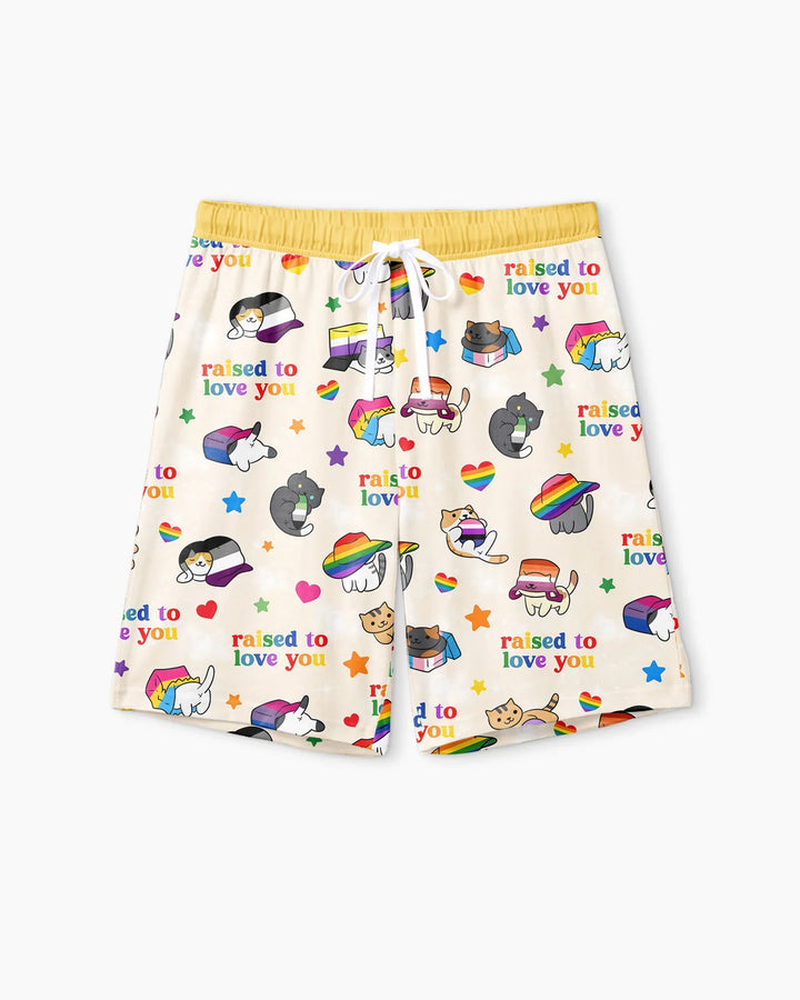 Rainbow Paws Family Matching Bamboo Men Short Sleeve Short Pajama Set
