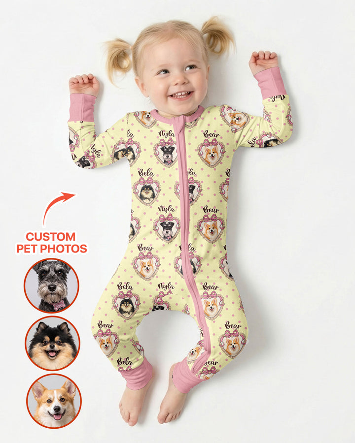 Custom Pet Photo Sweetheart Cameo Bamboo Convertible Zippy