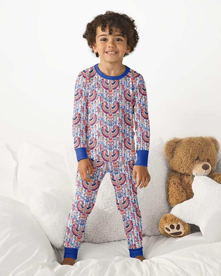Patriotic Eagle Bamboo Two Piece Long Sleeve Pajama Set