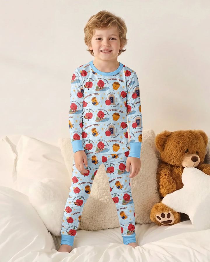 Template Bamboo Two Piece Long Sleeve Pyjamas Set