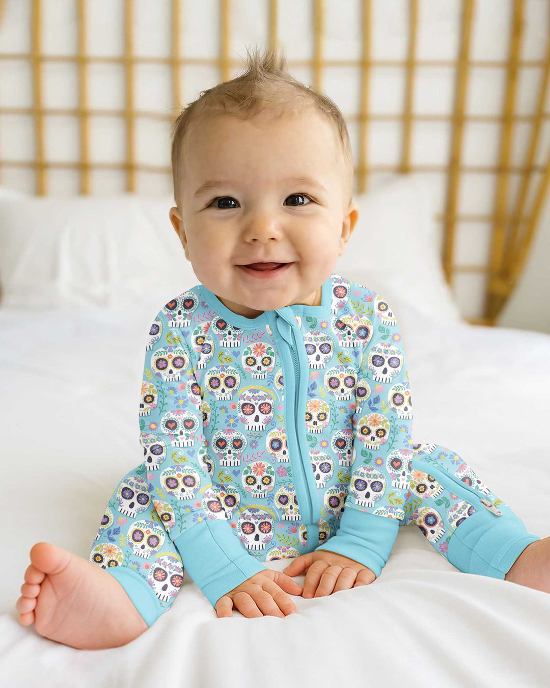 Floral Skull Bamboo Convertible Zippy