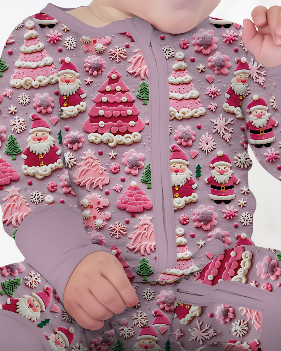 Pink Snowmen Bamboo Convertible Zippy