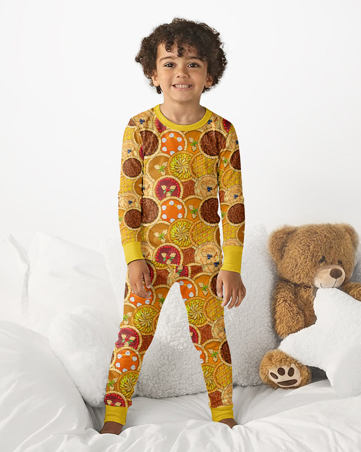 Fall Apple Pie Bamboo Two Piece Long Sleeve Pajama Set