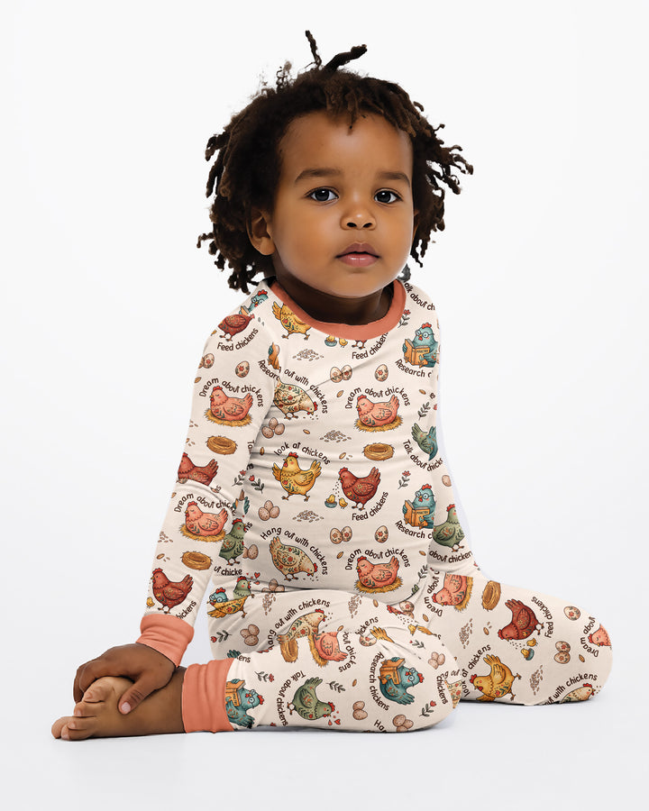Template Bamboo Two Piece Long Sleeve Pyjamas Set